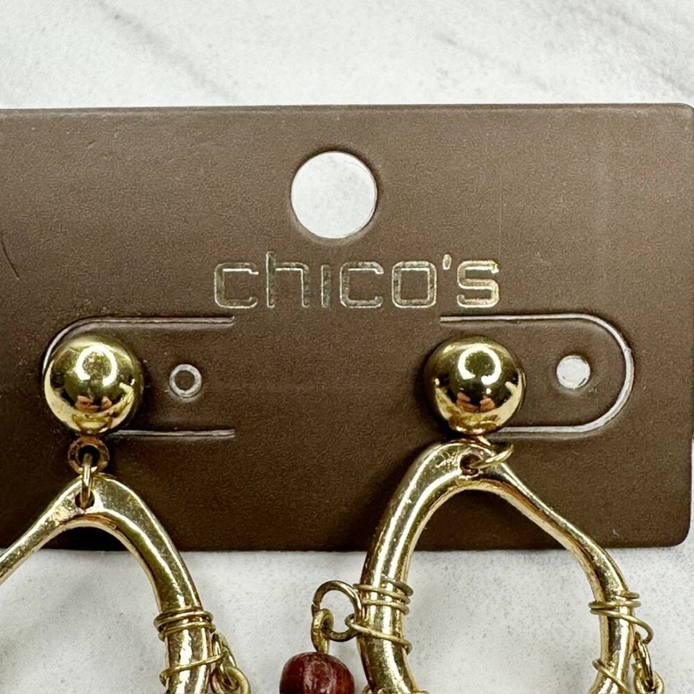 Chico's Alysia Chandelier Gold Tone Earrings ✨ - Picture 3 of 9